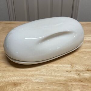 Vintage Iroquois Casual China Russel Wright MCM Butter Dish in White with Lid